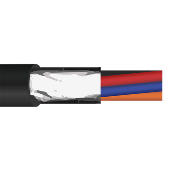 16 AWG 12P PLTC Overall Shield Instrumentation Tray Cable PVC Jacket 300V 105°C