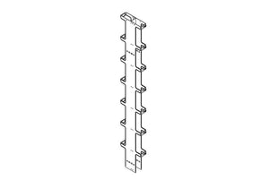 Double-Sided Narrow Vertical Cabling Section Black; 7'H x 3.65"W CPI 12096-703