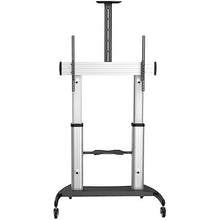 Mobile TV Stand Height Adjustable Rolling Flat Screen Floor Standing on Wheels