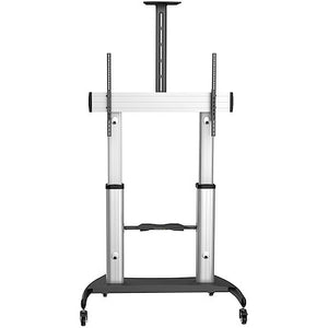 Mobile TV Stand Height Adjustable Rolling Flat Screen Floor Standing on Wheels
