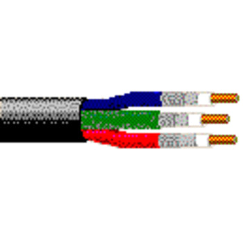 Belden 7787A 23 AWG 3 Coax Sub-miniature Solid Bare Copper Duofoil CMR Video FLEX Snake Cable