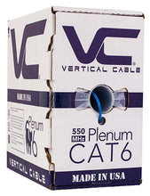 1000' 23 AWG 4 Pairs Blue Solid UTP Plenum CAT6 550MHz Cable