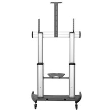 Mobile TV Stand Height Adjustable Rolling Flat Screen Floor Standing on Wheels