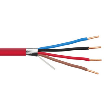West Penn 60977B 18 AWG 4C Solid BC Shielded FPLP Plenum Fire Alarm Cable