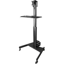 Mobile Workstation Cart with Monitor Mount CPU/PC Holder Keyboard Tray