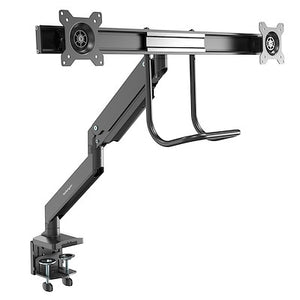 Desk Mount Dual Monitor Arm Ergonomic Dual Monitor VESA Mount 32 (17.6lb) Displays Crossbar Handle for Synchronized Full Motion