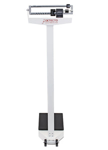 Physician's Scale Weigh beam Eye-Level with Height Rod Wheels Detecto 2381