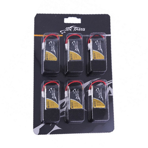 Tattu 600mah 1S1P 3.7V 25C Lipo Battery Pack With Molex 51005-2P Plug (6 Pieces)