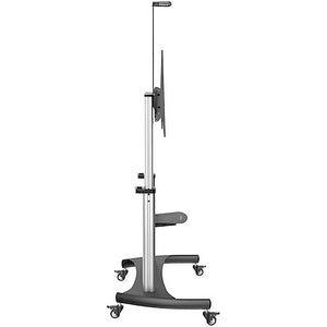 Mobile TV Stand Height Adjustable Rolling Flat Screen Floor Standing on Wheels