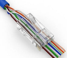 Vertical Cable CAT6 Easy Feed RJ45 Modular Plug for Solid and Stranded Cable 012-023/EZF-100 (Pack of 100)