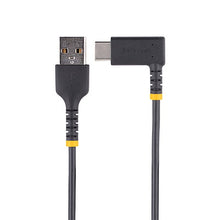 A to C Charging Cable Right Angle Heavy Duty Fast Charge USB C Cable Black 6in (15cm) USB