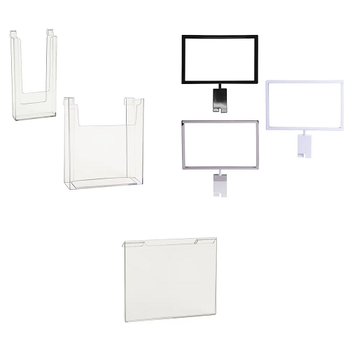 Gridwall Acrylic Literature and Sign Holders