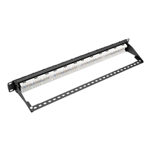 CAT6A Patch Panel 24-Ports 110-Type 1U Black