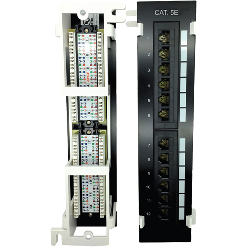 Cat5e Vertical Patch Panel 12-Ports