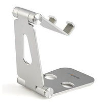 Adjustable Multi Angle Ergonomic Cell Phone Stand for Desk Portable Silver