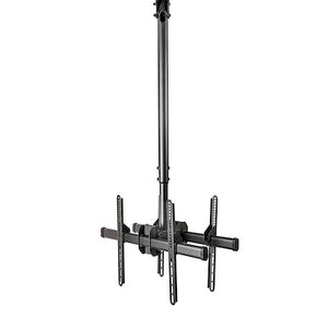 Dual TV Ceiling Mount Back to Back Heavy Duty Hanging Dual Screen Mount with Adjustable