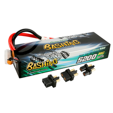 Gens Ace Bashing Series 5200mAh 2S1P 7.4V 35C Car Lipo Battery Pack Hardcase 24# With EC3, Deans And XT60 Adapter