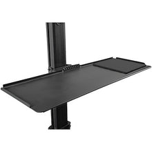 Mobile Workstation Cart with Monitor Mount CPU/PC Holder Keyboard Tray