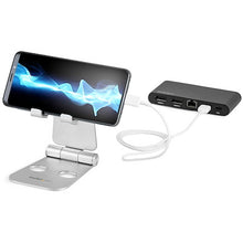 Adjustable Multi Angle Ergonomic Cell Phone Stand for Desk Portable Silver