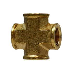 1/4" FIP Forged Cross Brass Fitting Pipe 28050