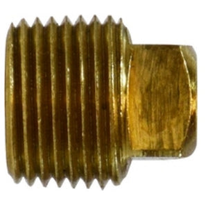 109S 1/2" Square Head Barstock Plug Brass Fitting Pipe 06114-08