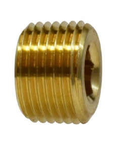 3/8" Countersunk Hex Plug Brass Fitting Pipe 28095