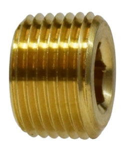 3/4" Countersunk Hex Plug Brass Fitting Pipe 28097