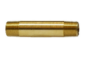 1/2" X 3-1/2" Yellow Long Nepple Brass Fitting Pipe 28493