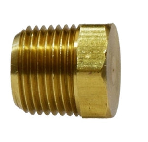 1/8" MIP Cored Hex Head Plug Brass Fitting Pipe 28201