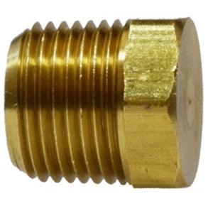 3/4" MIP Cored Hex Head Plug Brass Fitting Pipe 28205