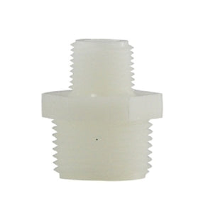 1/2" X 1/4" White Nylon Reducer Hex Pipe Plastic Fittings 28623W