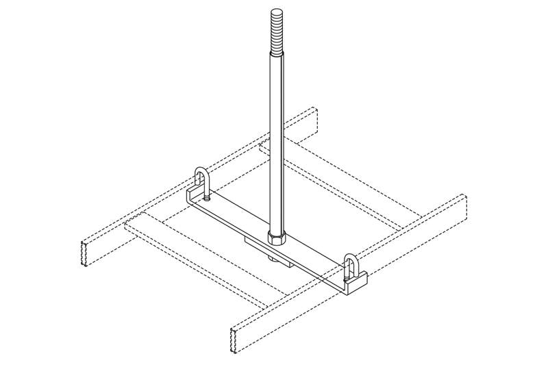 Cable Runway Triangular Support Kit for 6 - 12W Runway, Fl