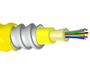 Commscope P-012-DZ-8W-FSUYL 12 Fiber OS2 Interlocking Aluminum Armored With Plenum Jacket 12 Fiber Single-Unit