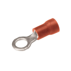 Burndy BA16E14M 22-16 AWG 1/4" Stud 1 Hole Tape Mounted Copper Terminal Ring Tongue Vinyl Lug