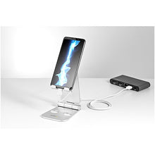 Adjustable Multi Angle Ergonomic Cell Phone Stand for Desk Portable Silver