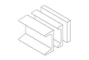 Auxiliary Framing Channel Cable Runway; 0.38"W x 2"H  CPI 10745-106