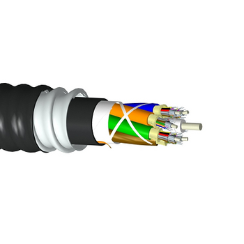 Commscope P-012-OZ-8W-FSUBK 12 Fiber OM4 Interlocking Armor Indoor/Outdoor With Plenum Jacket 12 Fiber Single-Unit