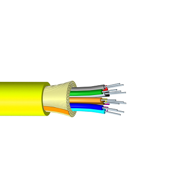 Commscope R-012-DS-8W-FSUYL OS2 Indoor Riser Distribution Cable Tight Buffered With Yellow jacket 12 fiber single-unit