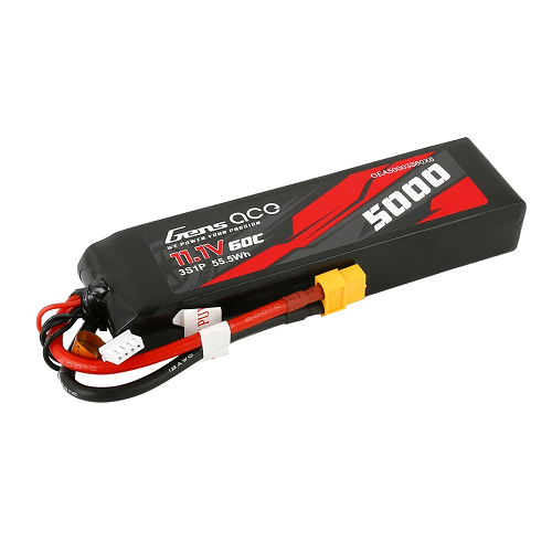 gens ace lipo 6s 5000mah 60 c 5500mAh 60C 22.2V G-tech Battery Pack with EC5 Plug this battery is built for serious RC enthusiasts. Gens Ace 22.2V 60C 6S