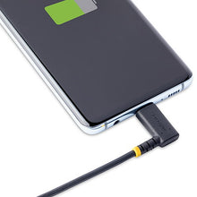 A to C Charging Cable Right Angle Heavy Duty Fast Charge USB C Cable Black 6in (15cm) USB