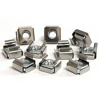 M6 Cage Nuts for Server Rack Cabinet Silver (Pack of 50)