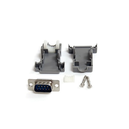 Assembled DB9 Male Solder D-SUB Connector With Plastic Backshell
