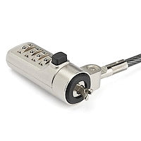 Laptop Cable Lock 4-Digit Combination Laptop/Desktop Security Cable Lock for Wedge Slot Computers Portable