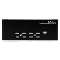 4 Port Triple Monitor DVI USB KVM Switch with Audio & USB 2.0 Hub