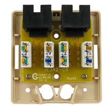 2-Port Surface Mount Box With CAT6 Jack (Pack of 50)