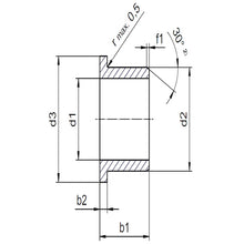 iglide® F2, sleeve bearing with flange, mm