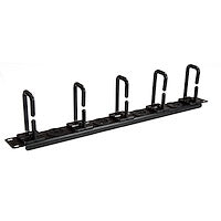 1U 19" Cable Management Organizer D Ring Hook Network/Server Rack Cord Manager