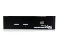 2 Port DVI USB KVM Switch with Audio and USB 2.0 Hub Between Two Multimedia Computers