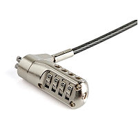 Laptop Cable Lock Nano Slot Compatible 4 Digit Combination Security Cable Lock 6.5ft Serialized Anti-Theft Vinyl