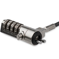 4 Digit Combination Laptop/Desktop Security Cable Lock for K-Slot Devices 6.5ft Laptop Cable Lock Silver & Black